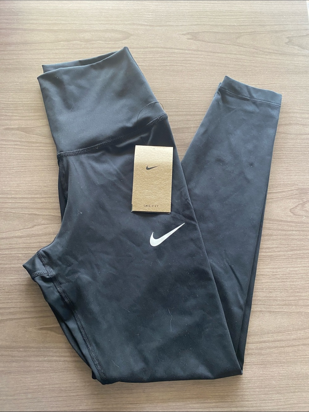 Nike Black Leggings with White Swoosh